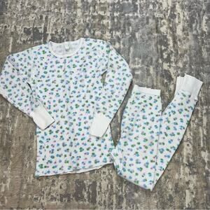 Vintage 1980s JCPenney Thermal Long Johns Top & Bottoms Floral Large  14/16